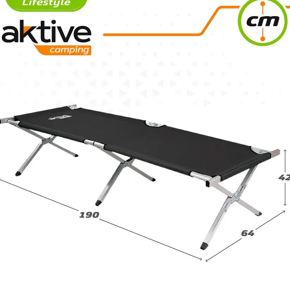 Aktive Cama de camping 190x64 cm