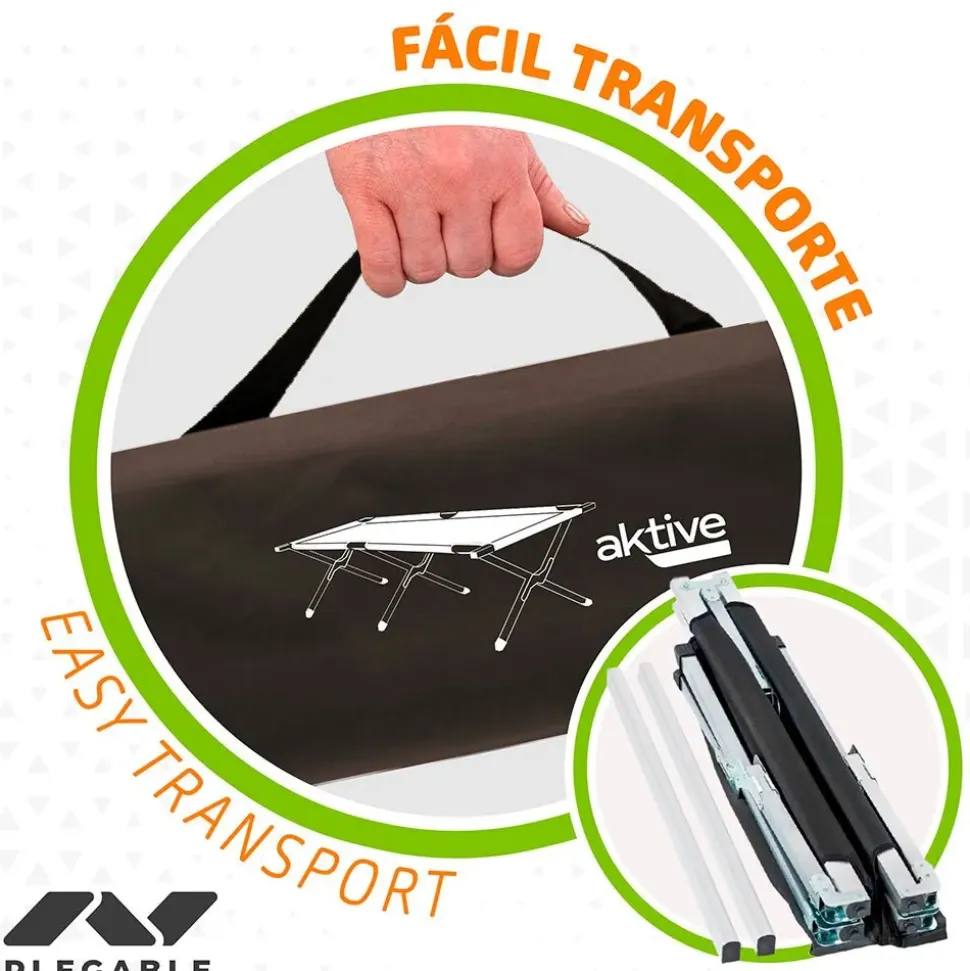 Aktive Cama de camping 190x64 cm