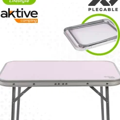 Aktive Mesa Plegable de Aluminio 60x40x50 cm reacondicionado