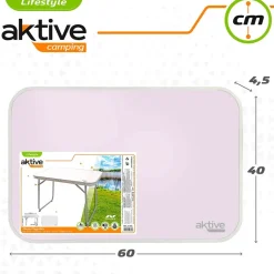 Aktive Mesa plegable de aluminio 60x40x50 cm