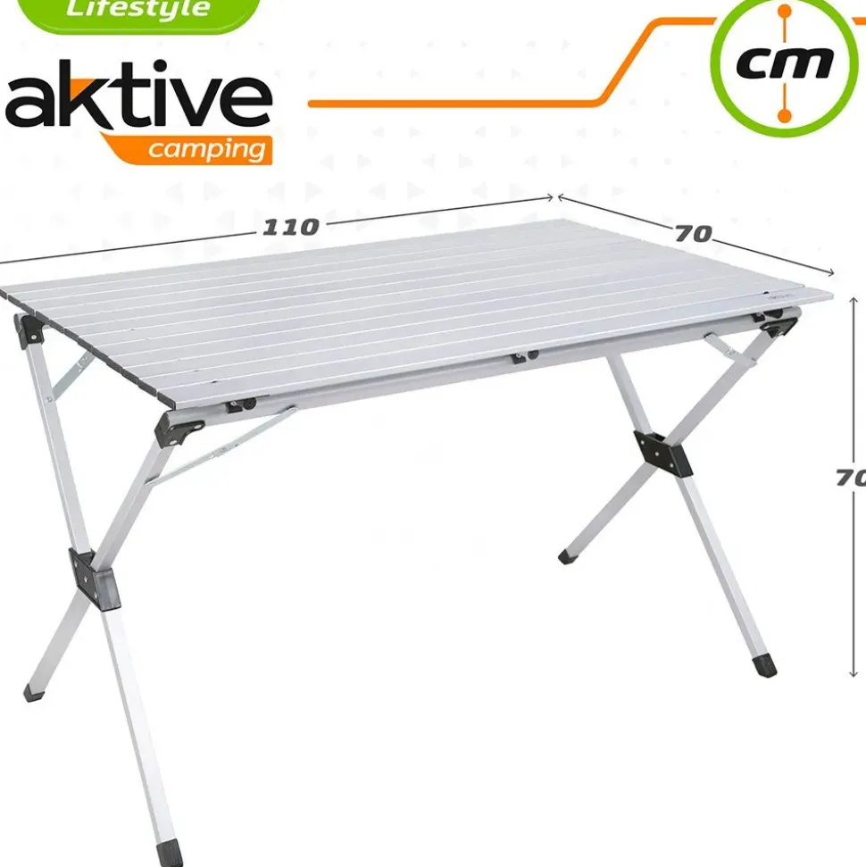 Aktive Mesa 110x70x70 cm Aluminium Folding