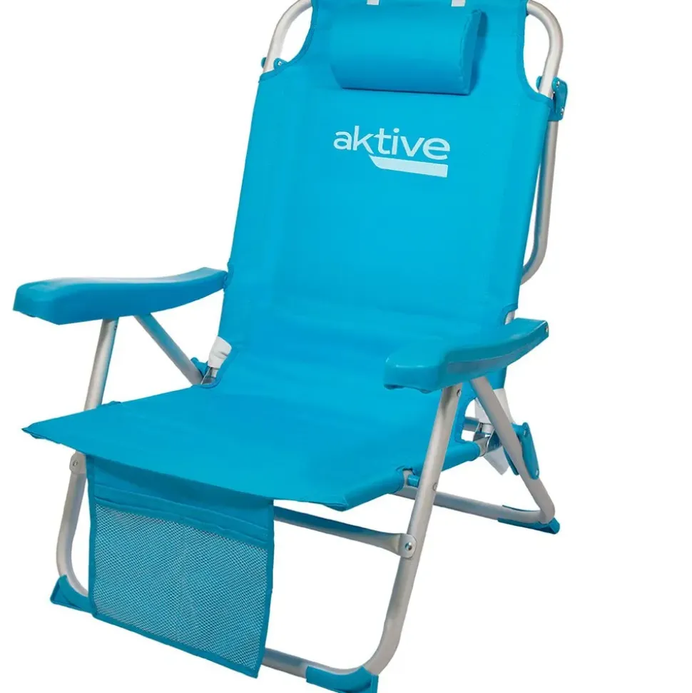 Aktive Mochila Silla Plegable 5 Posiciones Aluminio 66x58x80 cm