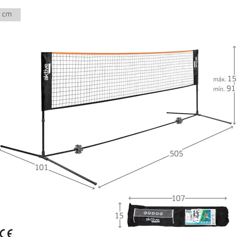 Aktive Red portátil de voleibol y bádminton