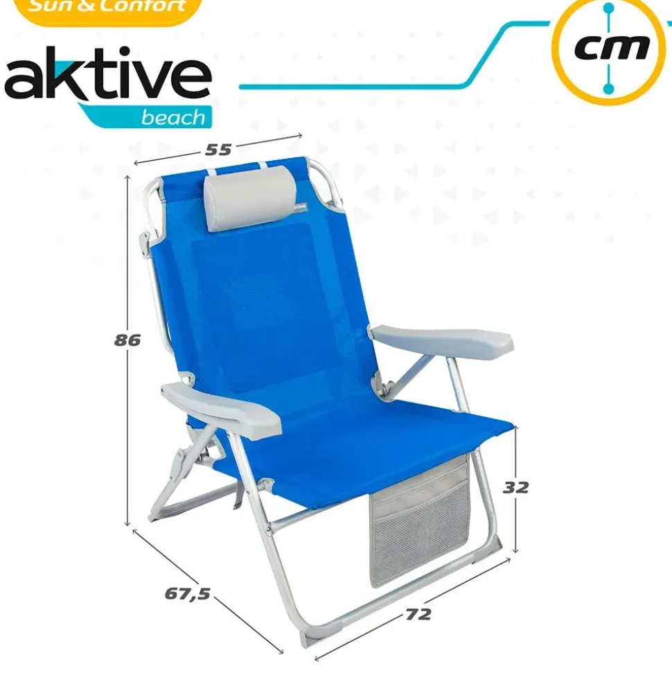 Aktive Silla de Playa con Mochila XXL