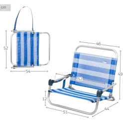 Aktive Silla plegable de aluminio baja 51x44x46 cm