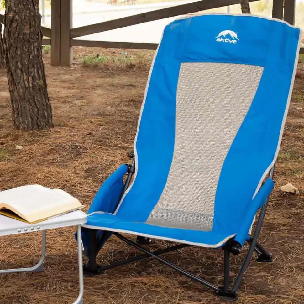 Aktive Silla plegable de aluminio baja 56x46x94 cm