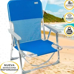 Aktive Silla plegable fija con asa Aluminio 55x34x71 cm