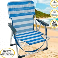 Aktive Silla plegable fija de aluminio 55x35x72 cm