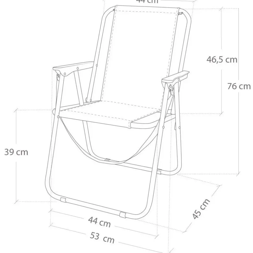 Aktive Silla plegable fija 53x44x76 cm