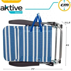 Aktive Silla plegable 5 posiciones baja 61x50x85 cm