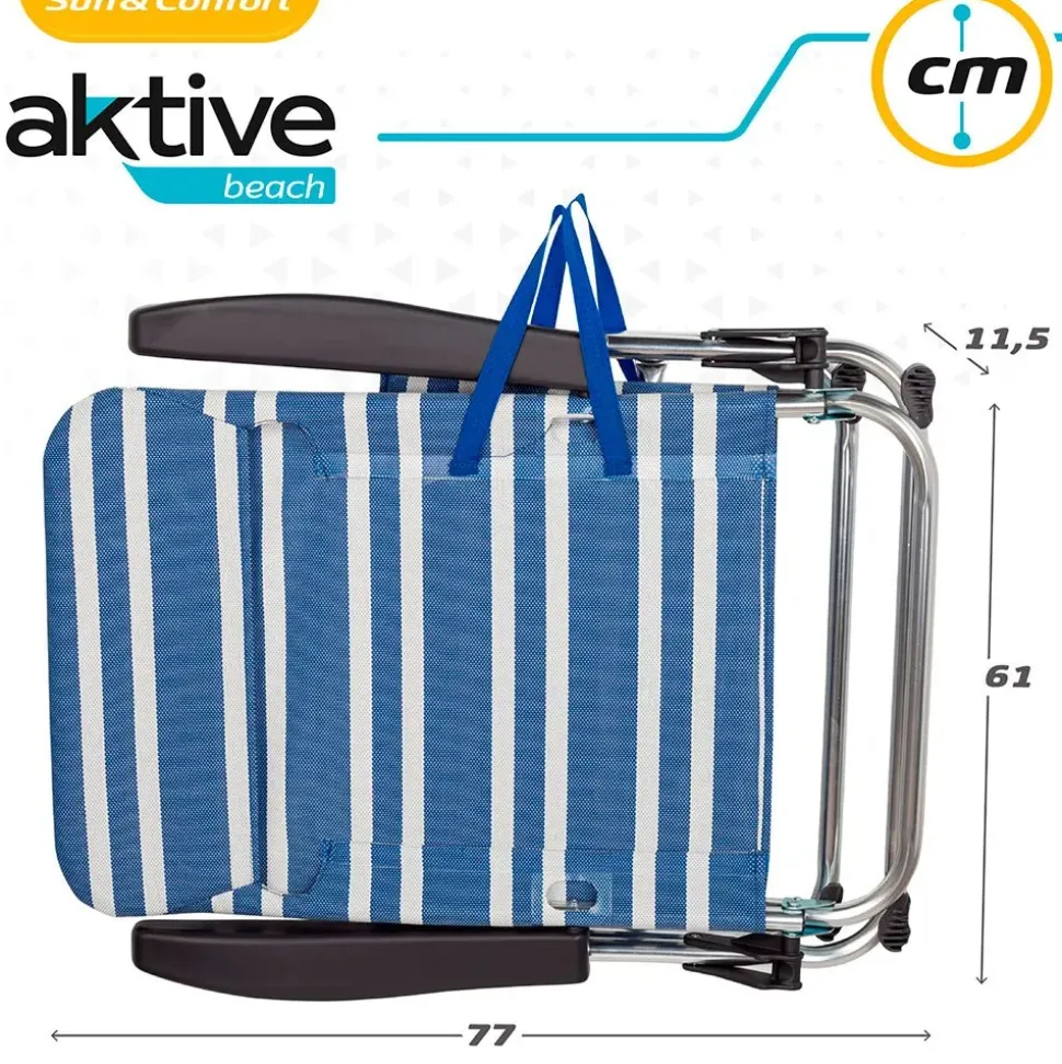 Aktive Silla plegable 5 posiciones baja 61x50x85 cm