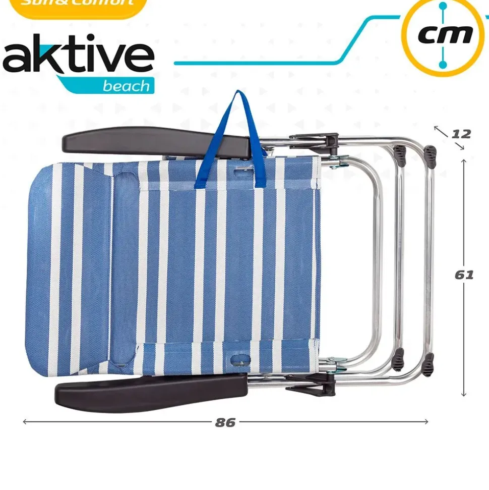 Aktive Silla plegable 5 posiciones 61x63x93 cm