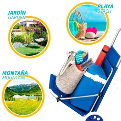 Aktive Tumbona plegable para playa 2 en 1 6x117x6 cm