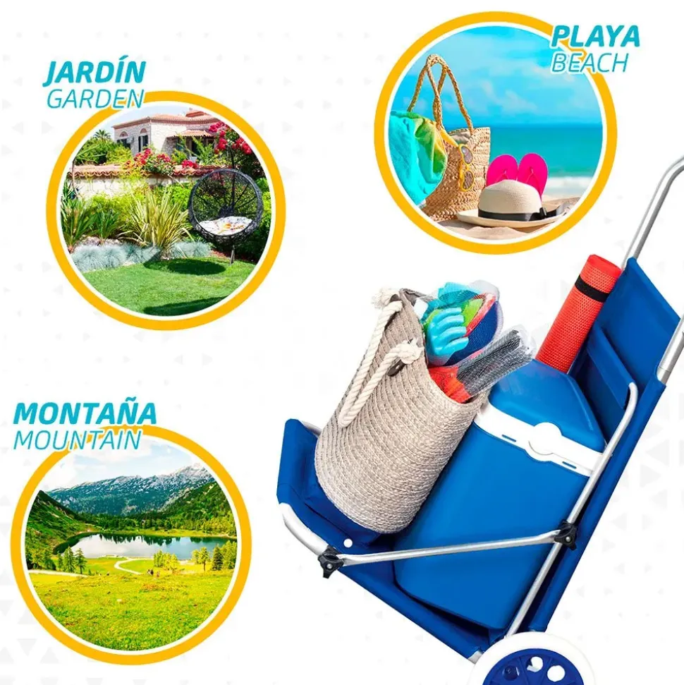 Aktive Tumbona plegable para playa 2 en 1 6x117x6 cm