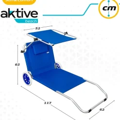 Aktive Tumbona plegable para playa 2 en 1 6x117x6 cm