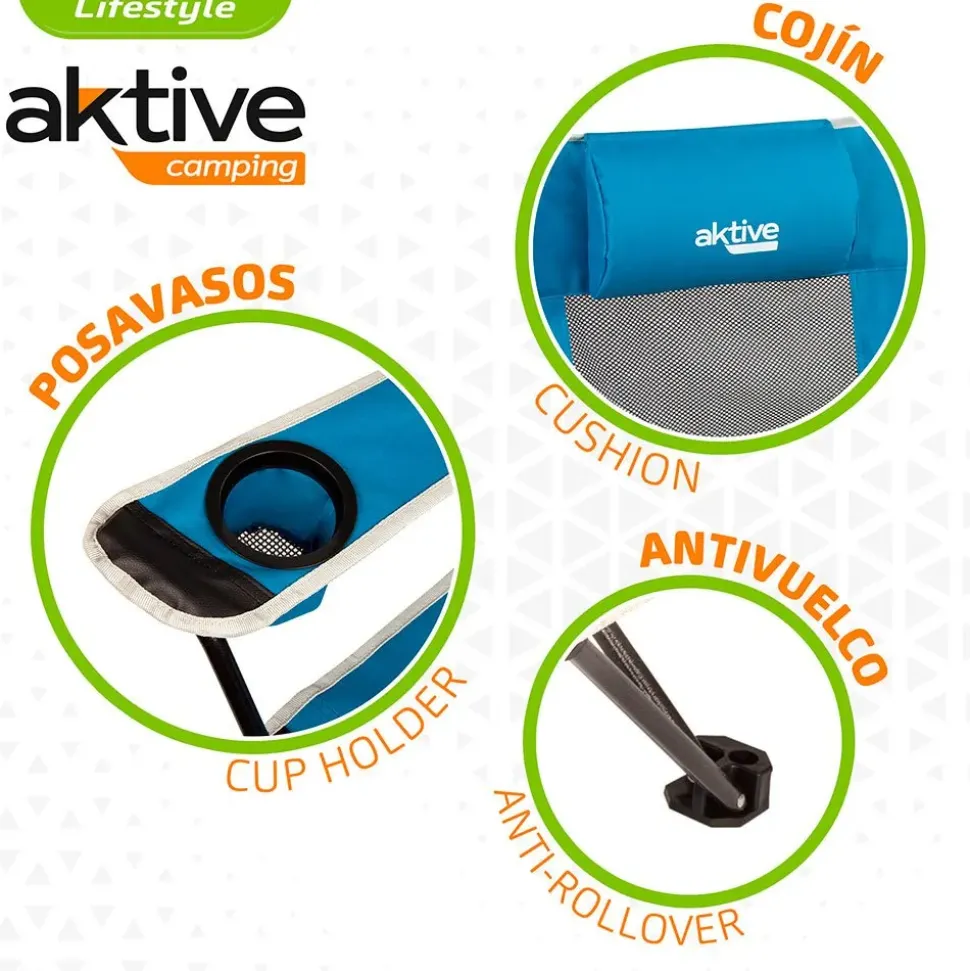 Aktive Tumbona 62x168x95 cm reacondicionado