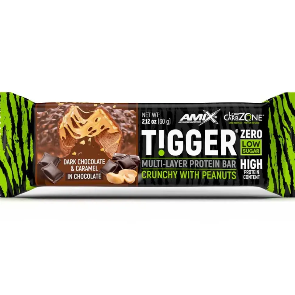 Amix Barrita de proteínas TiggerZero Multi-Layer Chocolate Negro&Caramelo 60g