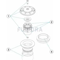 Astralpool Retorno de fondo de piscina 22353 con junta giratoria