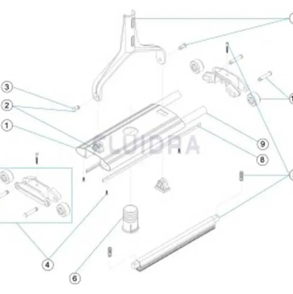 Astralpool Tuerca mariposa de fijación para limpiafondos de piscina de metal de Ø1 1/2´´ 350mm