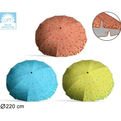Atosa Parasol Orientable con Faldón/Metal UPF 3 Nylon Surtido 29/32 mm 220 cm