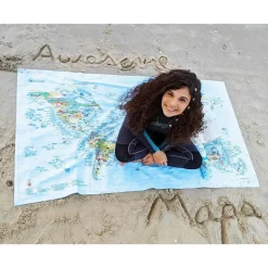 Awesome Maps Toalla Mapa de Surf Mejores Playas de Surf del Mundo Edición Original a Color