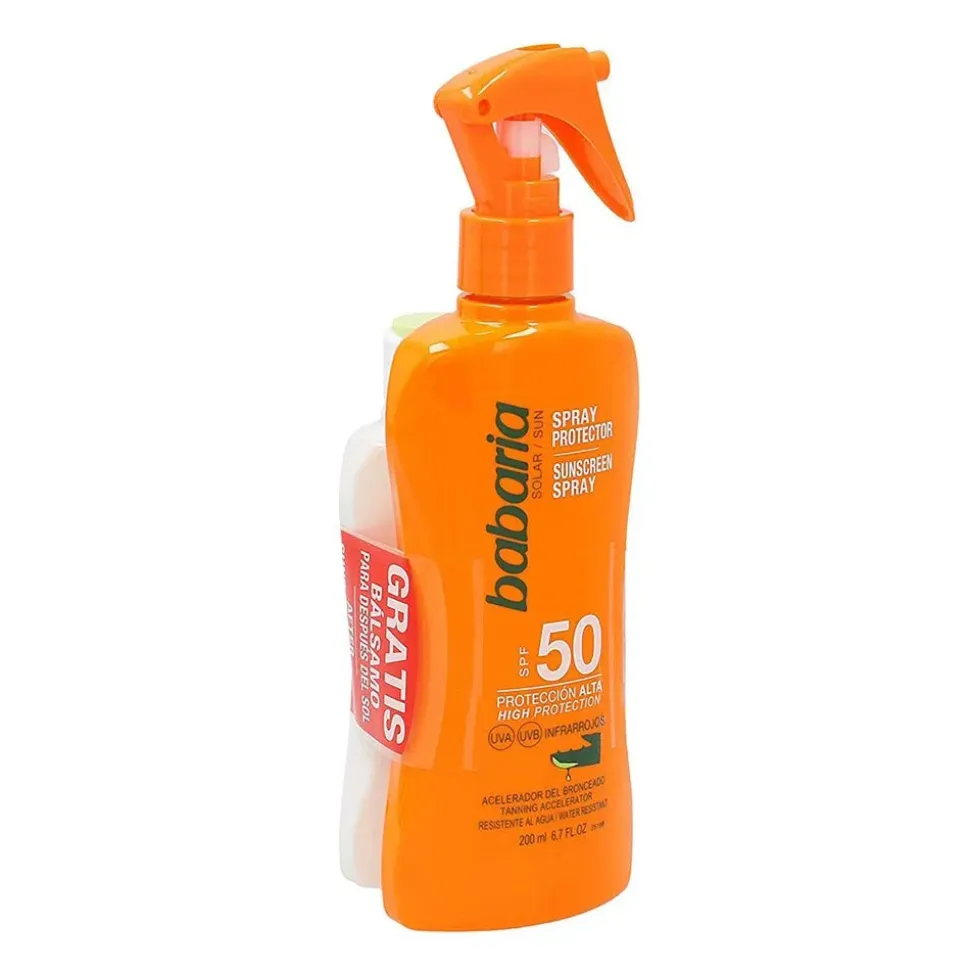 Babaria Protector Aloe Vera Spray Waterproof SPF50 200ml+Aloe After Sun 100ml