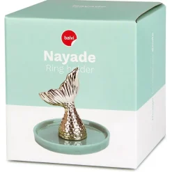 Balvi Colgador de Anillos de Porcelana Nayade Oro