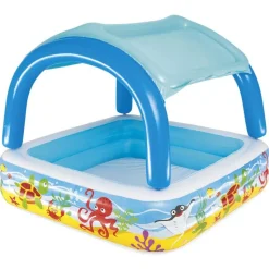 Bestway Con piscina inflable cuadrada con toldo 147x147x122 cm
