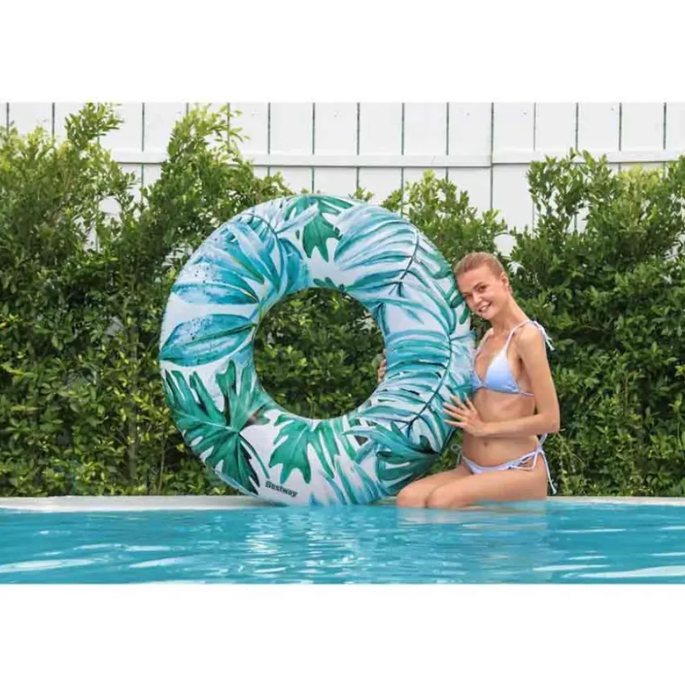 Bestway Flotador de natación Surtido Tropical palms Ø119cm