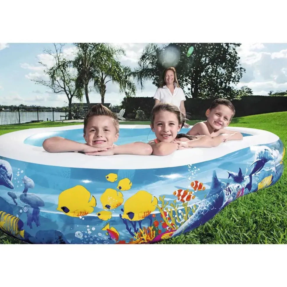 Bestway Piscina hinchable ovalada Family 262x157x46 cm