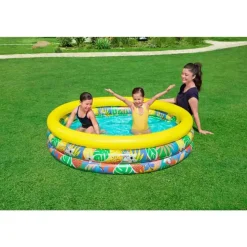 Bestway Piscina hinchable redonda 51203 Tropical Ø168x38 cm