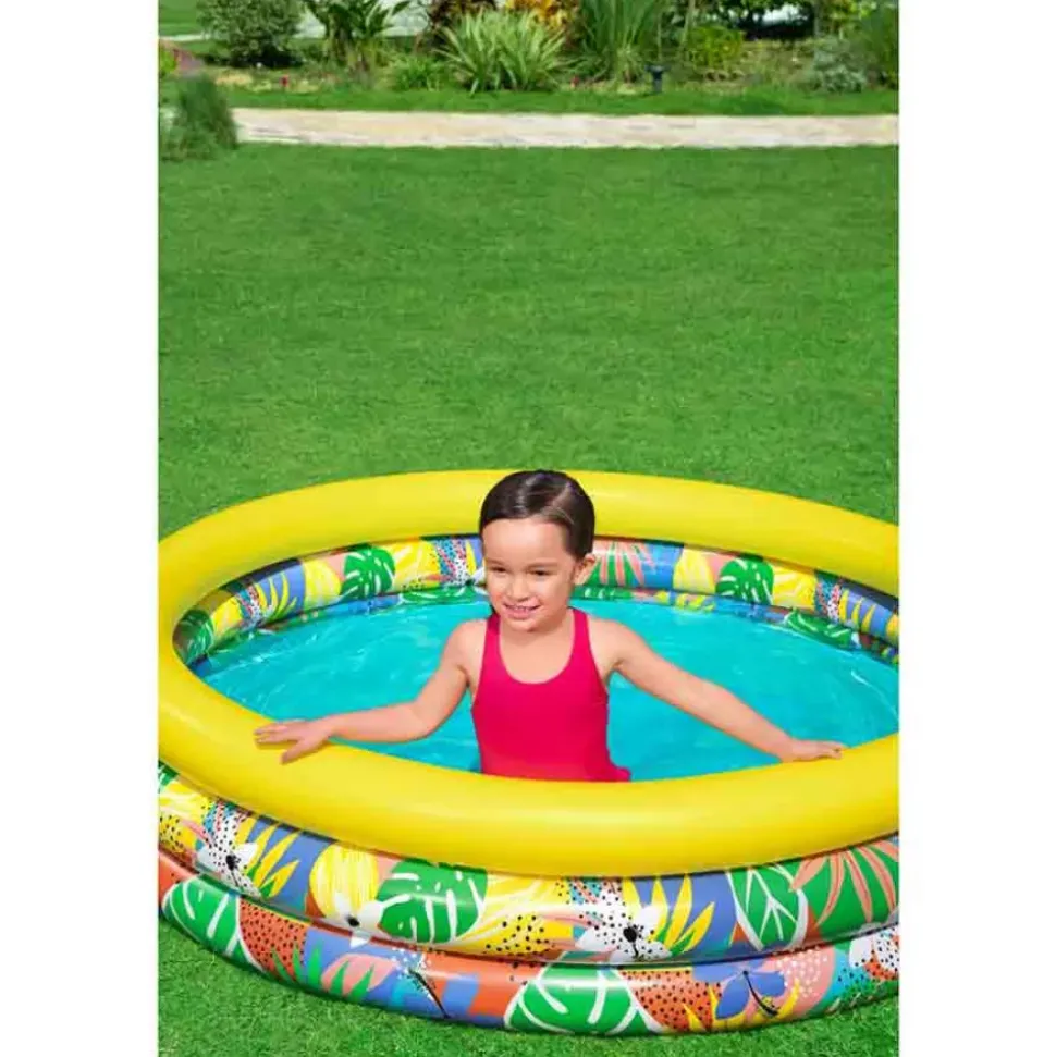 Bestway Piscina hinchable redonda 51203 Tropical Ø168x38 cm