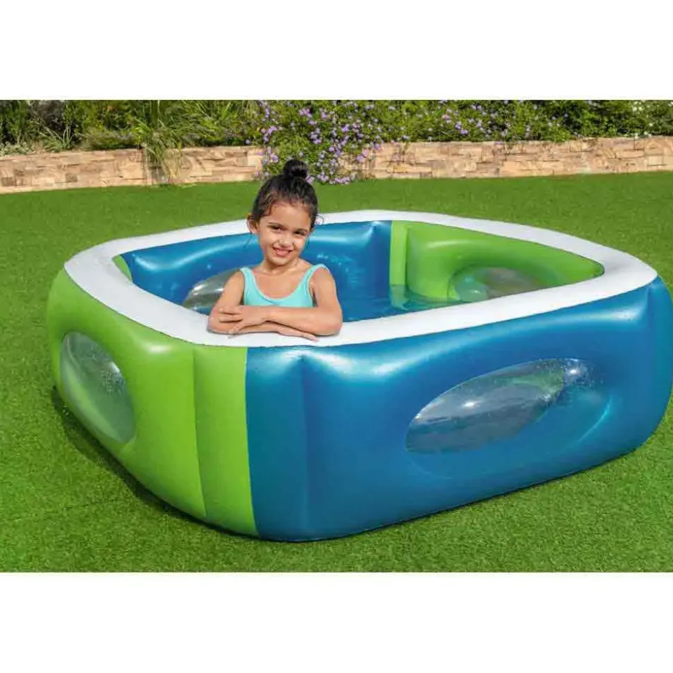 Bestway Piscina inflable cuadrada para ventana 168x168x56 cm