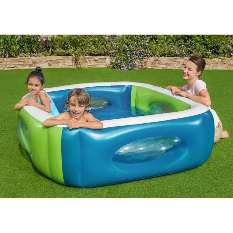 Bestway Piscina inflable cuadrada para ventana 168x168x56 cm