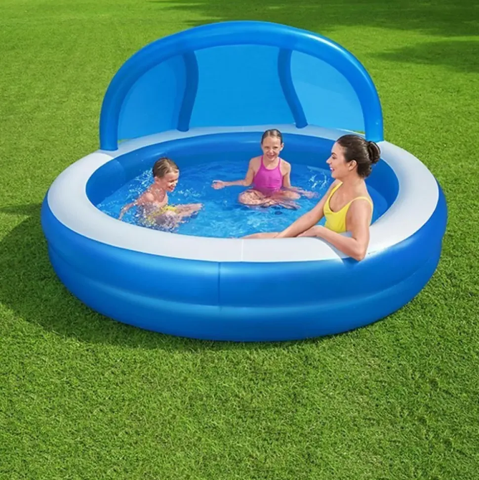 Bestway Piscina inflable redonda 54337 con sombrilla