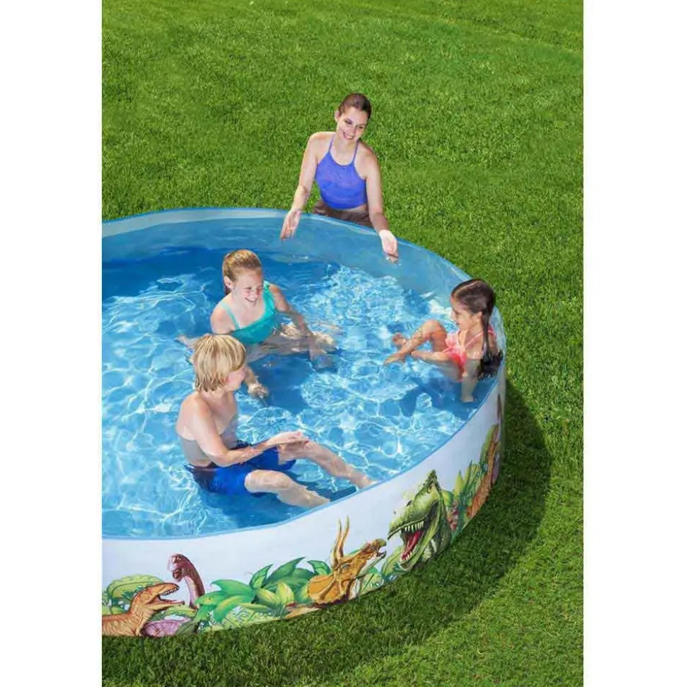 Bestway Piscina redonda Fill N Fun Dinosaur 244x46 cm