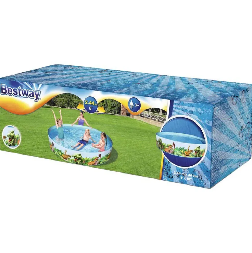 Bestway Piscina redonda Fill N Fun Dinosaur 244x46 cm