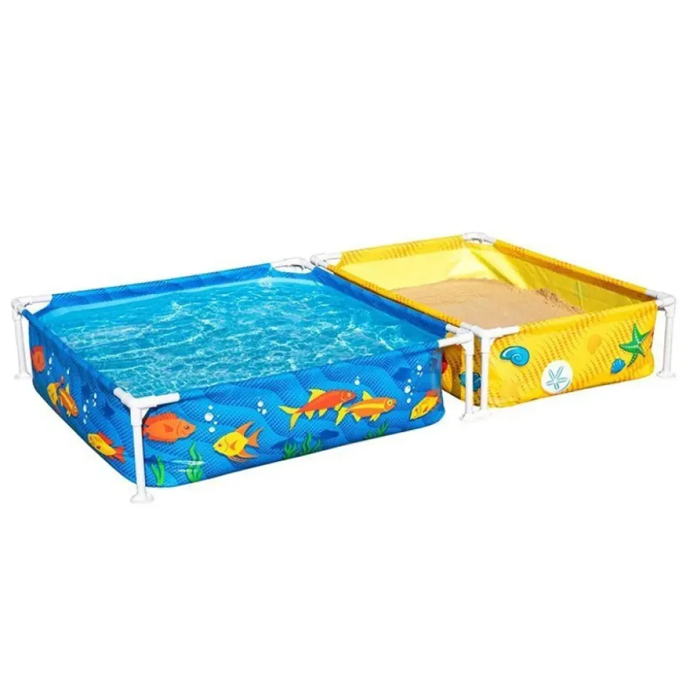 Bestway Piscina tubular desmontable cuadrada 561 con arenero