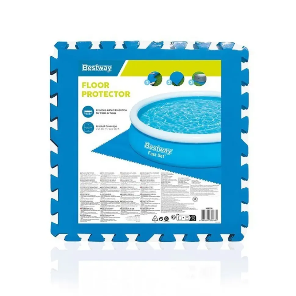 Bestway Protector de suelo para piscina 58220 50x50x0.4cm 9 unidades