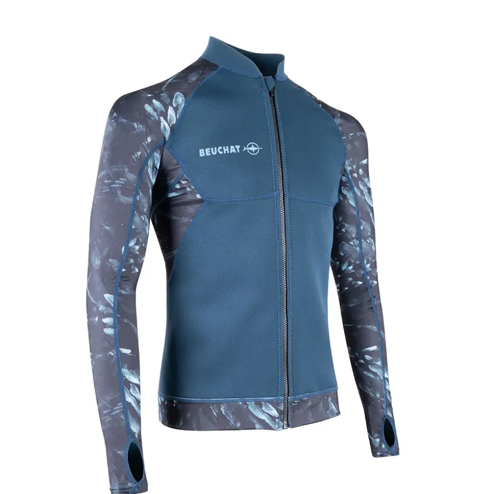 Beuchat Rash guard manga larga con cremallera entera Atoll