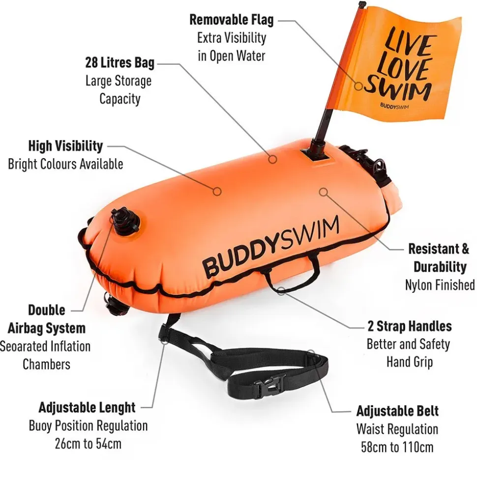 Buddyswim Boya con bandera 28L