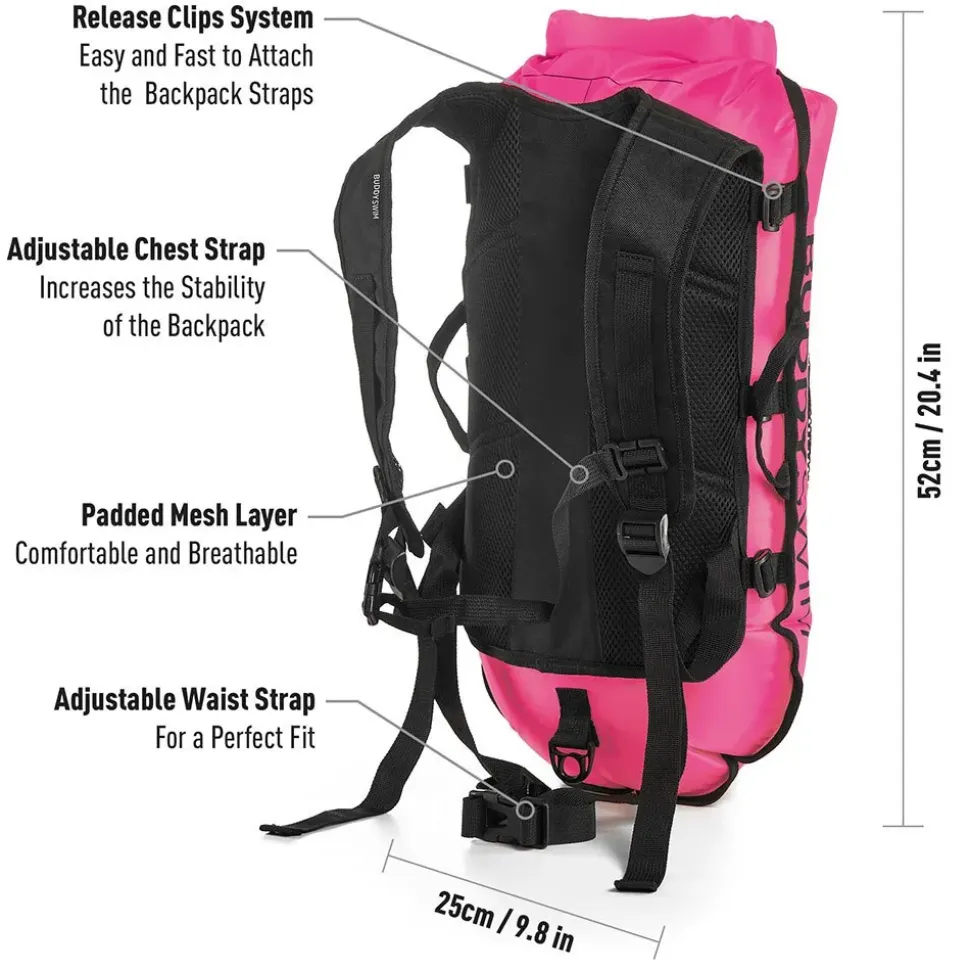Buddyswim Boya con correas de mochila extraíbles 28L