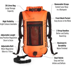 Buddyswim Boya con correas de mochila extraíbles 28L