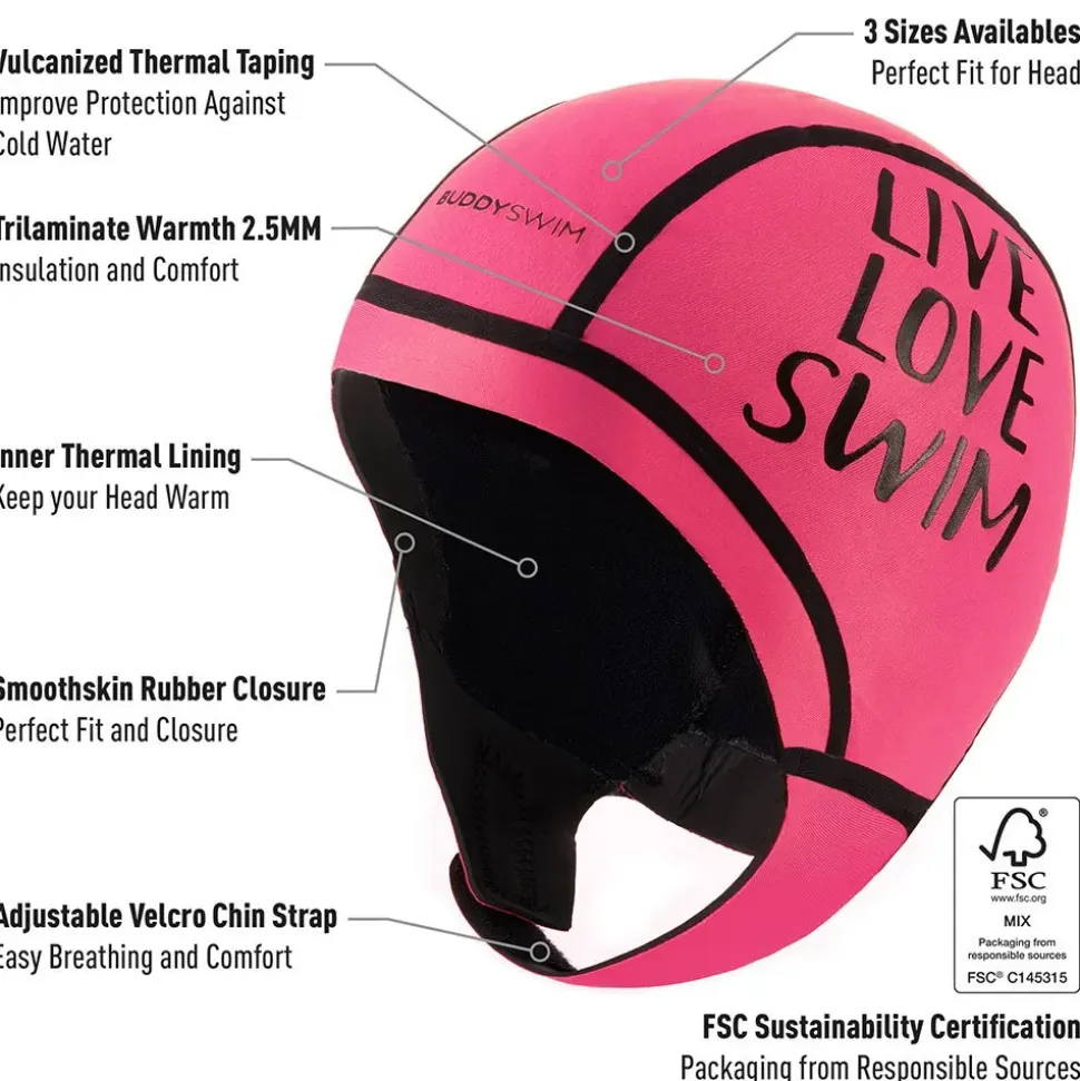 Buddyswim Gorro de neopreno Trilaminate Warmth 2.5 mm Neoprene
