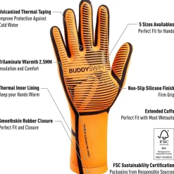 Buddyswim Guantes de neopreno Trilaminate Warmth 2.5 mm