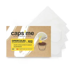 Caps Me Tapas de papel compostables 102 unidades