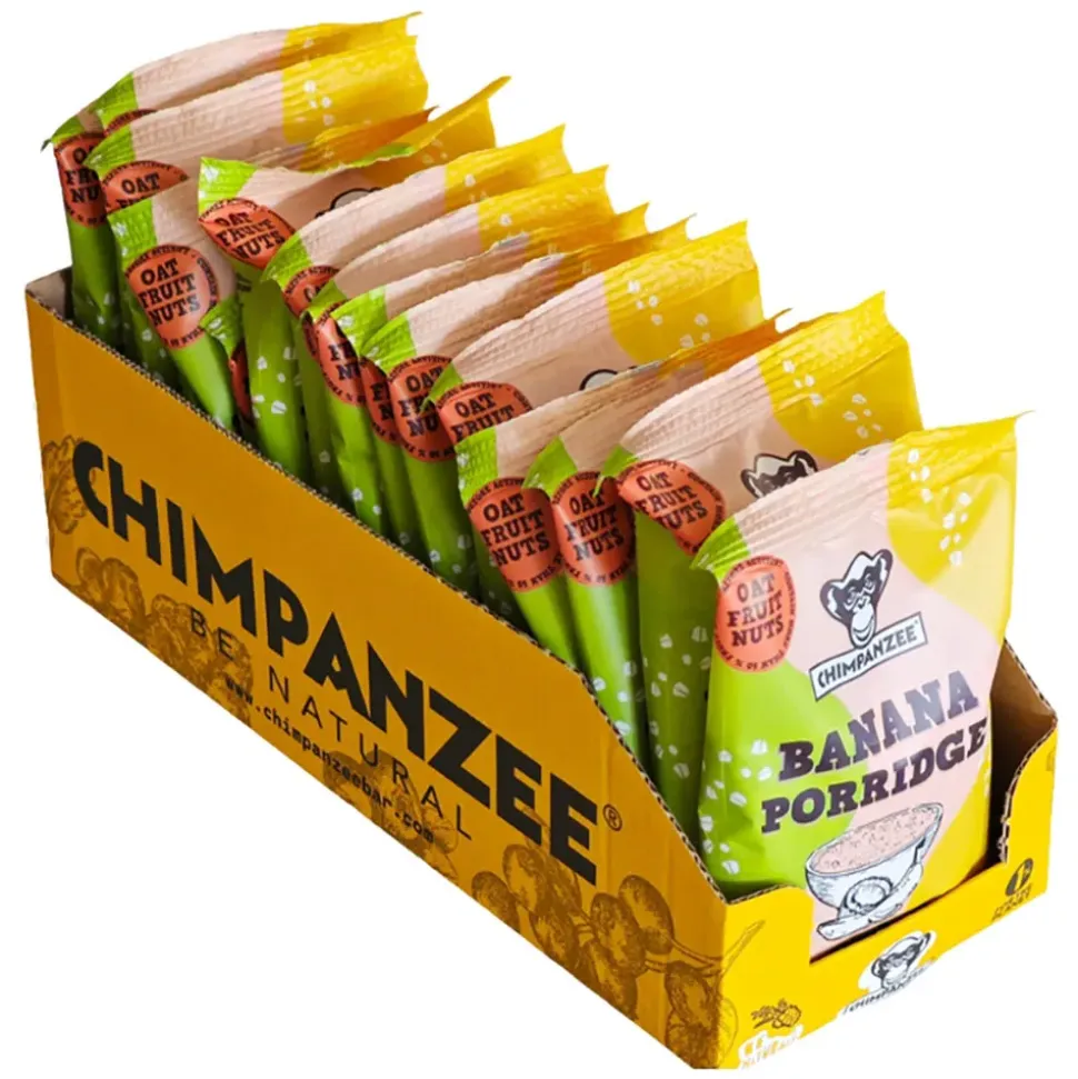Chimpanzee Caja de avena 65g Banana&Coconut 15 unidades