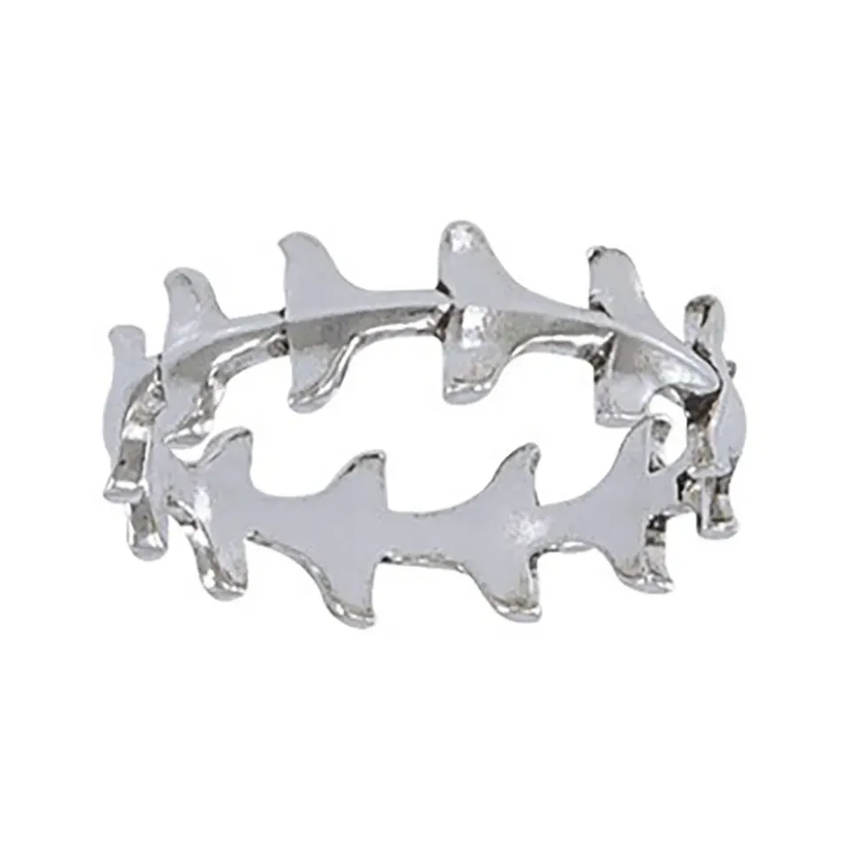 Dive Silver Anillo Whale Tail