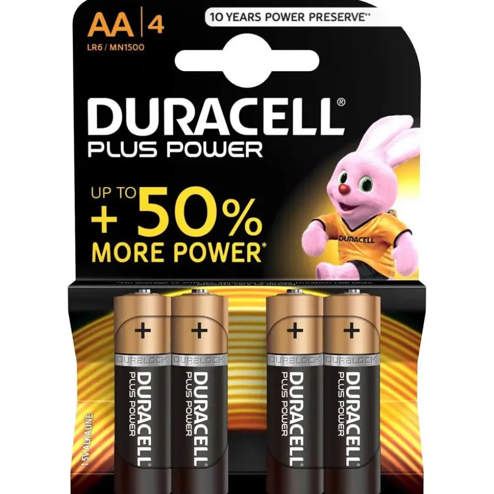 Duracell Batería LR06 AA Plus Power 4 unidades