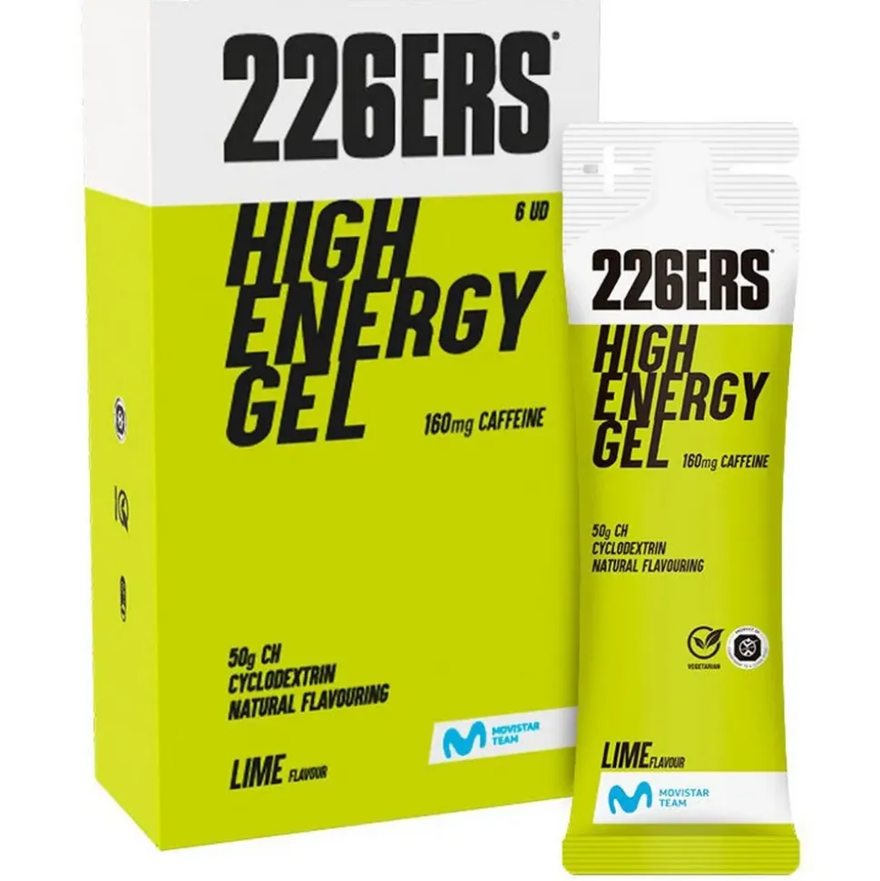 226ERS Caja de geles energéticos High Energy Caffeine Lima 76g 6 unidades